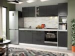 Set Mobila Bucatarie Mina Grafit 244 Gri Antracit C81 - imagine 3