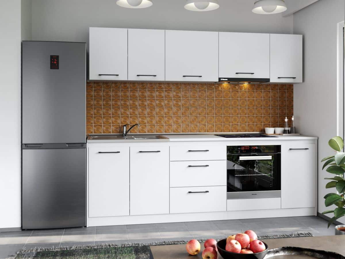 Set Mobila Bucatarie Mina Pure 240 Alb C42 Set Mobila Bucatarie Mina Pure 240 Alb C42
