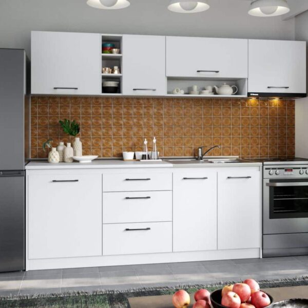 Set Mobila Bucatarie Mina Pure 260 Alb C43