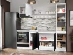 Set Mobila Bucatarie Mina Yang 220 Ferrara/Alb C138 - imagine 2