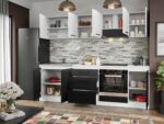 Set Mobila Bucatarie Mina Yang 240 Ferrara/Alb C123 - imagine 2