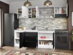 Set Mobila Bucatarie Mina Yang 260 Ferrara/Alb C124 - imagine 2