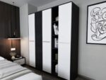 Set Mobila Dormitor Mario 3U 5 piese tapitat alb - imagine 3