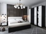 Set Mobila Dormitor Mario 4U 5 piese tapitat alb - imagine 2