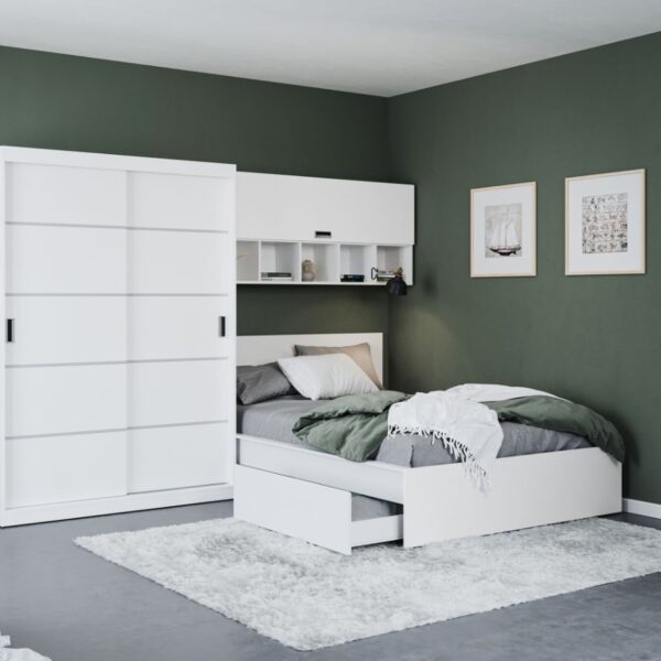 Set Mobila Dormitor Nordis 2.92m cu pat incadrat
