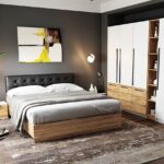 Set Mobila Dormitor Timea 6 piese Tapitat Wenge