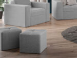 Taburet Cross Gri Deschis - imagine 3