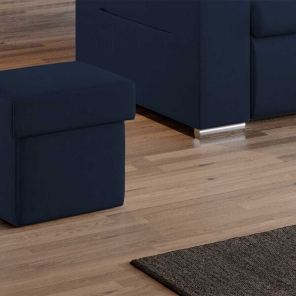 Taburet Patrat Albastru