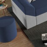 Taburet Smart Tapitat Gri Petrol