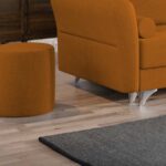 Taburet Smart Tapitat Portocaliu