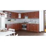 Set Mobila de Bucatarie pe Colt Ieftina MDF, OLEA, 228/268x60x200cm, Calvados
