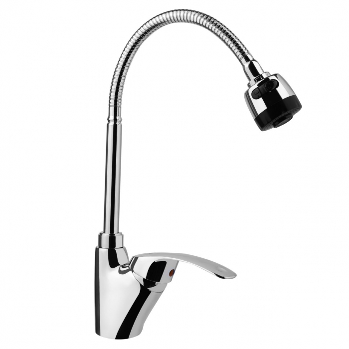 Baterie pentru bucatarie cu pipa flexibila Sanitec SN0017