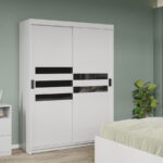 Dressing / Dulap dormitor Alb 138 - Glass