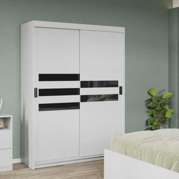 Dressing / Dulap dormitor Alb 138 - Glass