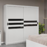 Dressing / Dulap dormitor Alb 184 - Glass