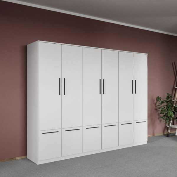 Dulap dormitor Alb 6U - Madrid