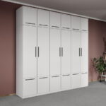 Dulap dormitor Alb 6U+suprapozabil - Madrid