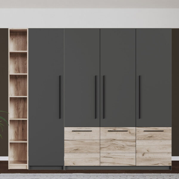Dulap gri antracit - 230 cm - Novo - 1