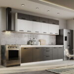 Mobila Bucatarie Fog Alb+Gri - 64 - 260 cm