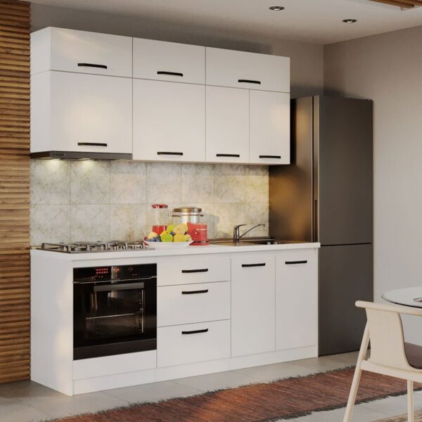 Mobila Bucatarie Fog Alba - 12 - 200 cm