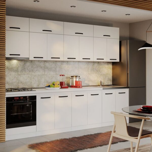 Mobila Bucatarie Fog Alba - 24 - 300 cm