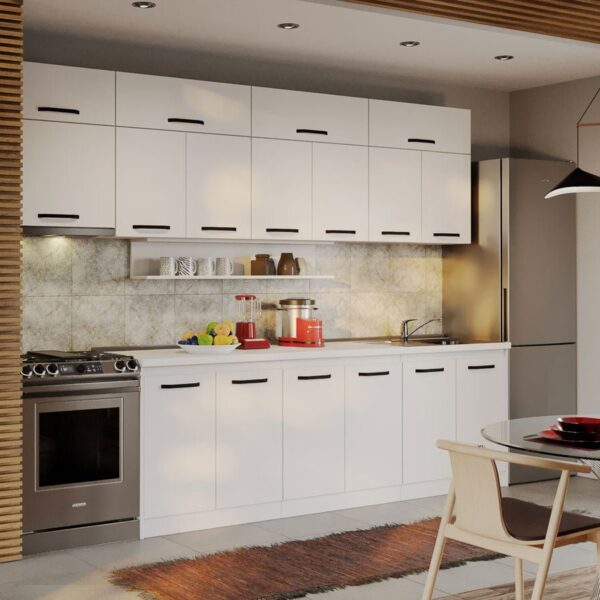 Mobila Bucatarie Fog Alba - 25 - 300 cm