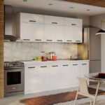 Mobila Bucatarie Fog Alba - 26 - 240 cm