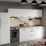 Mobila Bucatarie alba Aroma - 03 - 260 cm