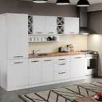 Mobila Bucatarie alba Aroma - 05 - 260 cm