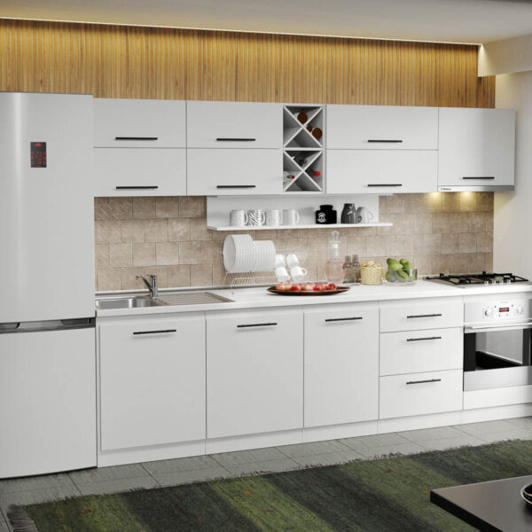 Mobila Bucatarie alba Sofi - 01 - 290 cm