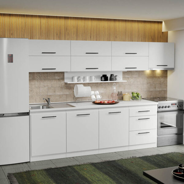 Mobila Bucatarie alba Sofi - 08 - 300 cm