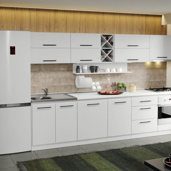 Mobila Bucatarie alba Sofi - 16 - 310 cm