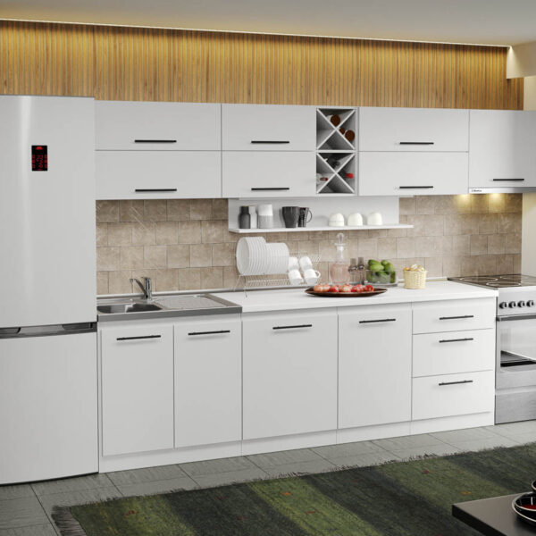 Mobila Bucatarie alba Sofi - 17 - 310 cm