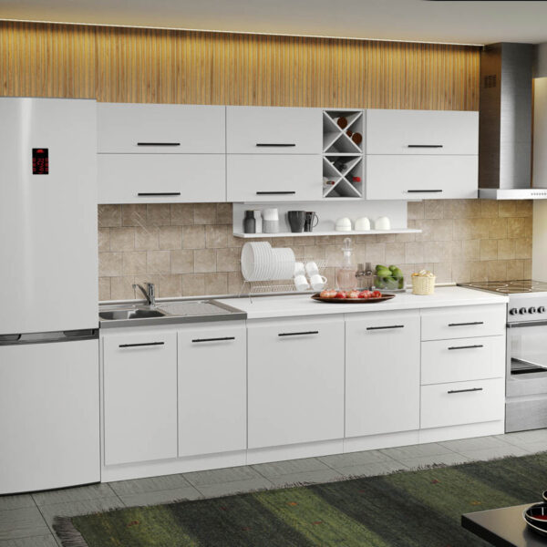 Mobila Bucatarie alba Sofi - 18 - 250 cm