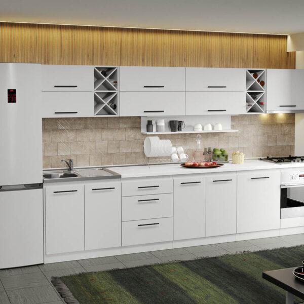 Mobila Bucatarie alba Sofi - 21 - 340 cm