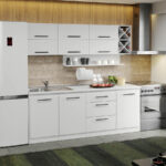 Mobila Bucatarie alba Sofi - 63 - 210 cm