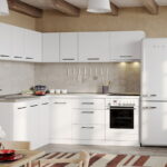 Mobila Bucatarie pe colt Alba Rita - 59 - 180/220 cm