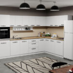 Mobila Bucatarie pe colt alba Aroma - 22 - 320x200 cm