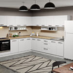 Mobila Bucatarie pe colt alba Aroma - 28 - 260x280 cm