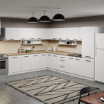 Mobila Bucatarie pe colt alba Aroma - 32 - 260x340 cm
