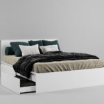 Pat alb netapițat - 160x200