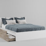 Pat tapitat cu lada de depozitare opțională - 160x200