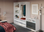 Dulap Dormitor Mara - 164.4 cm - D1 alb cu gri - imagine 2