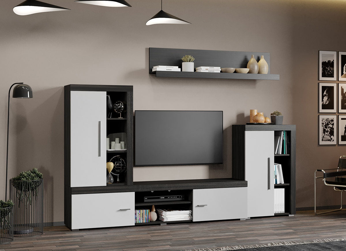 Set Mobilier Living Alb cu Ferrara Sam-C04