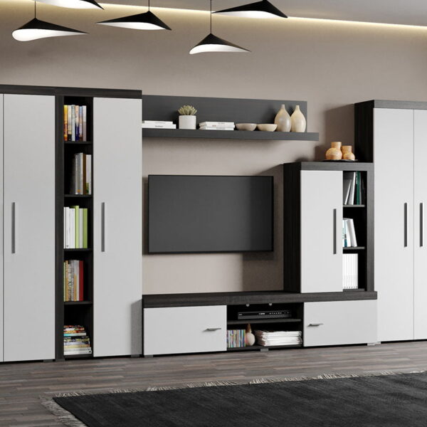 Set Mobilier Living Alb cu Ferrara Sam-C06