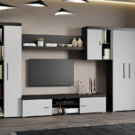 Set Mobilier Living Alb cu Ferrara Sam-C11