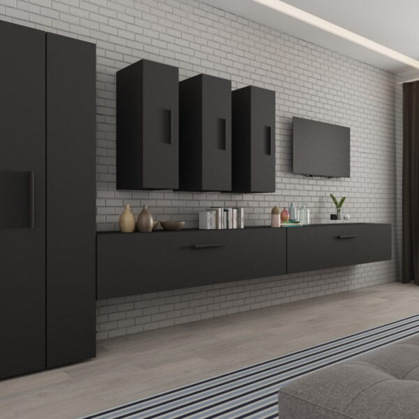 Set Mobilier Living Gri Antracit Remy-C06