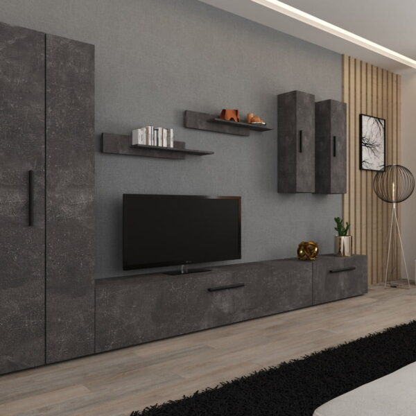 Set Mobilier Living Gri Beton Remy-C05