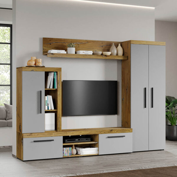 Set Mobilier Living Gri cu Flagstaff-Atena-C01