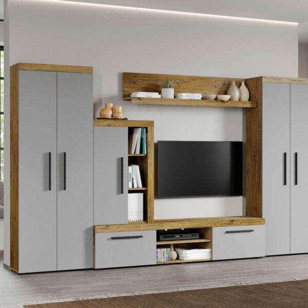 Set Mobilier Living Gri cu Flagstaff-Atena-C02